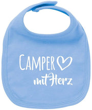 Camper Slab per Bambini con Cuore Regalo in Cotone Biologico Babyblue