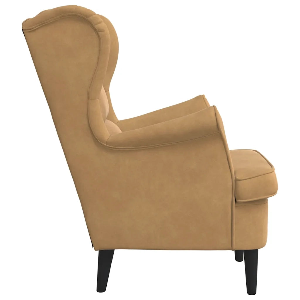 Poltrona | Sedia Relax Marrone Velluto