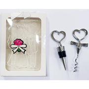 Trade Shop - Coppia Cavatappi E Tappo Sposa Sposo Scatola Segnaposto Tavola Bomboniera Nozze -