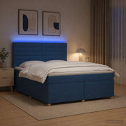 Letto box spring con materasso Blu 140 x 200 cm Tessuto 3455363