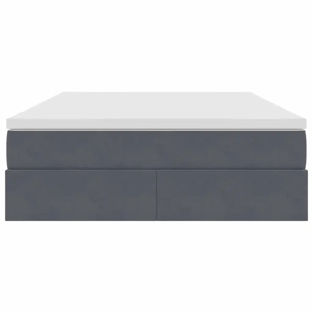 Letto con contenitore e materasso Grigio scuro 140 x 200 cm 3370306