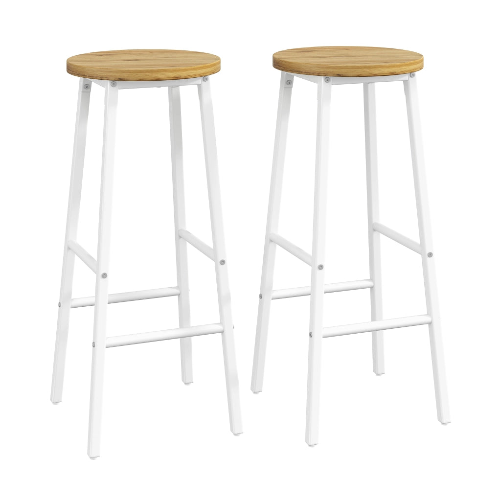 Set tavolo cucina e sedie con 1 tavolo isola e 2 sgabelli; contenitore con ripiani regolabili; in MDF e metallo bianco
