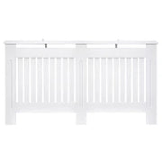 Copritermosifone a Doghe in MDF per Casa e Ufficio, 152x19x81 cm, Bianco