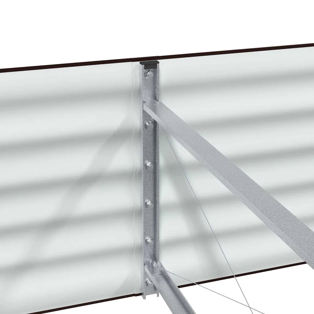 Letto Rialzato Marrone 400 x 80 x 44 cm Acciaio 42008137