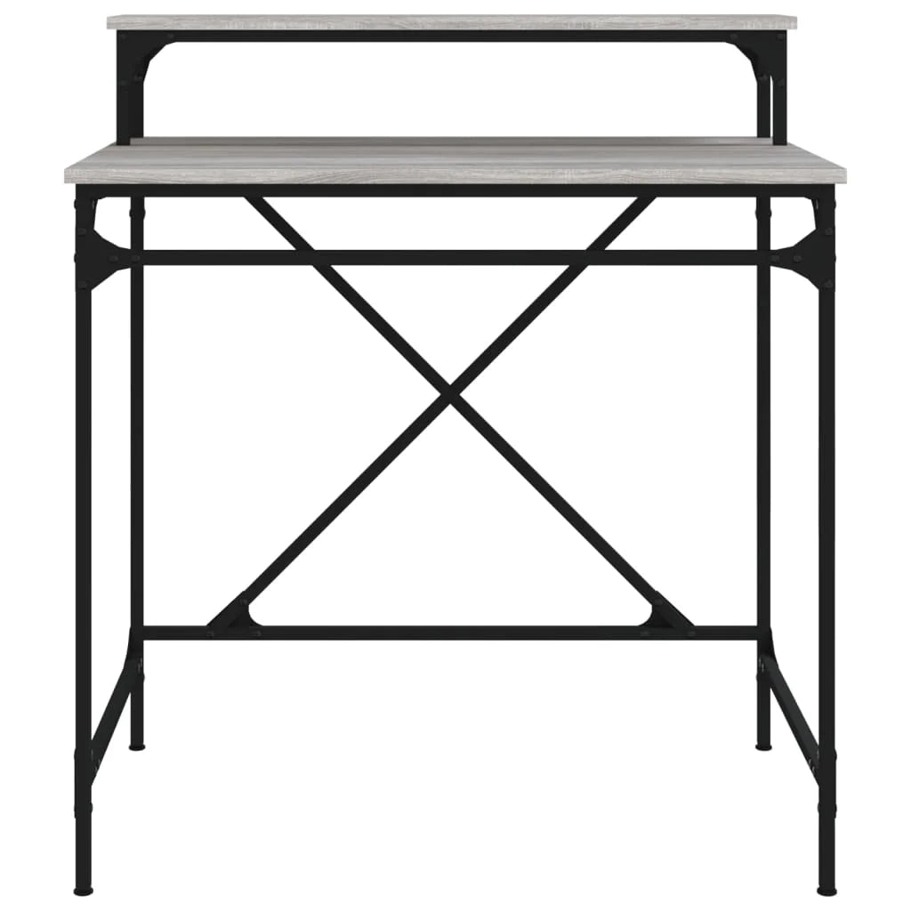 Scrivania Sonoma postazione computer mobile per computer scrivania da studio 80 x 50 x 90 cm legno ingegnerizzato e ferro grigio 02_0023965