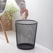 Set di contenitori di rifiuti in metallo - 4 pezzi - nero - 27 cm