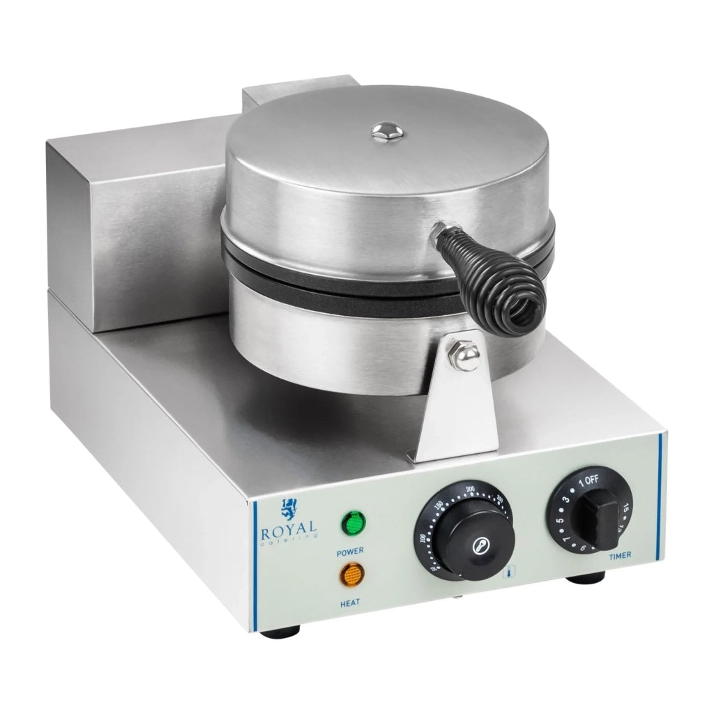 Piastra per waffle professionale rotonda in teflon 1 x 1 potenza 300 watt 3614057