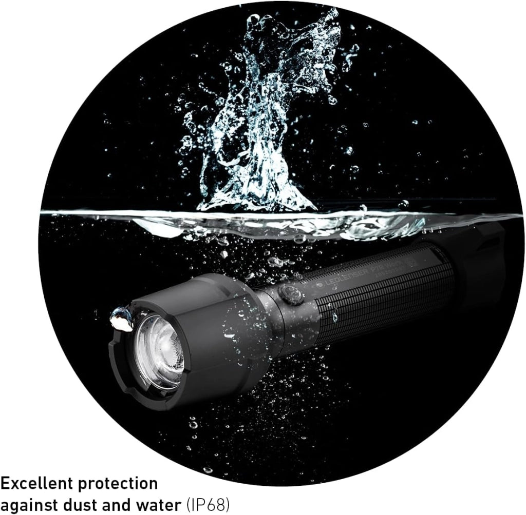 Ledlenser P7R Work | 2020 | Torcia LED Ricaricabile, 1200 Lumen, Alta CRI, SOS, Strobo, autonomia fino 60h, Fascio 240 m, Impermeabile IP68, Protezioni in Gomma, Officina, Garage, Meccanico, Cantiere