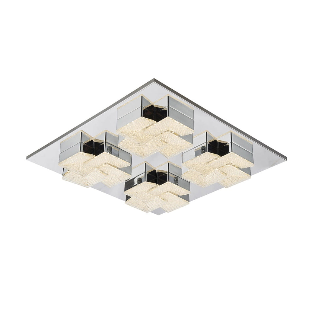 Plafoniera LED Italux Clarise quadrata cromo 50cm 56W