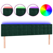 Testiera | Testata a LED Verde Scuro 200x5x78/88 cm in Velluto