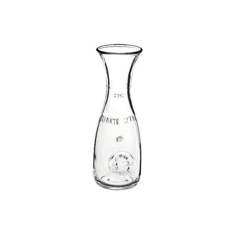 BROCCA CARAFFA IN VETRO COLLO D'OCA PER ACQUA E VINO MISURA 250 ML