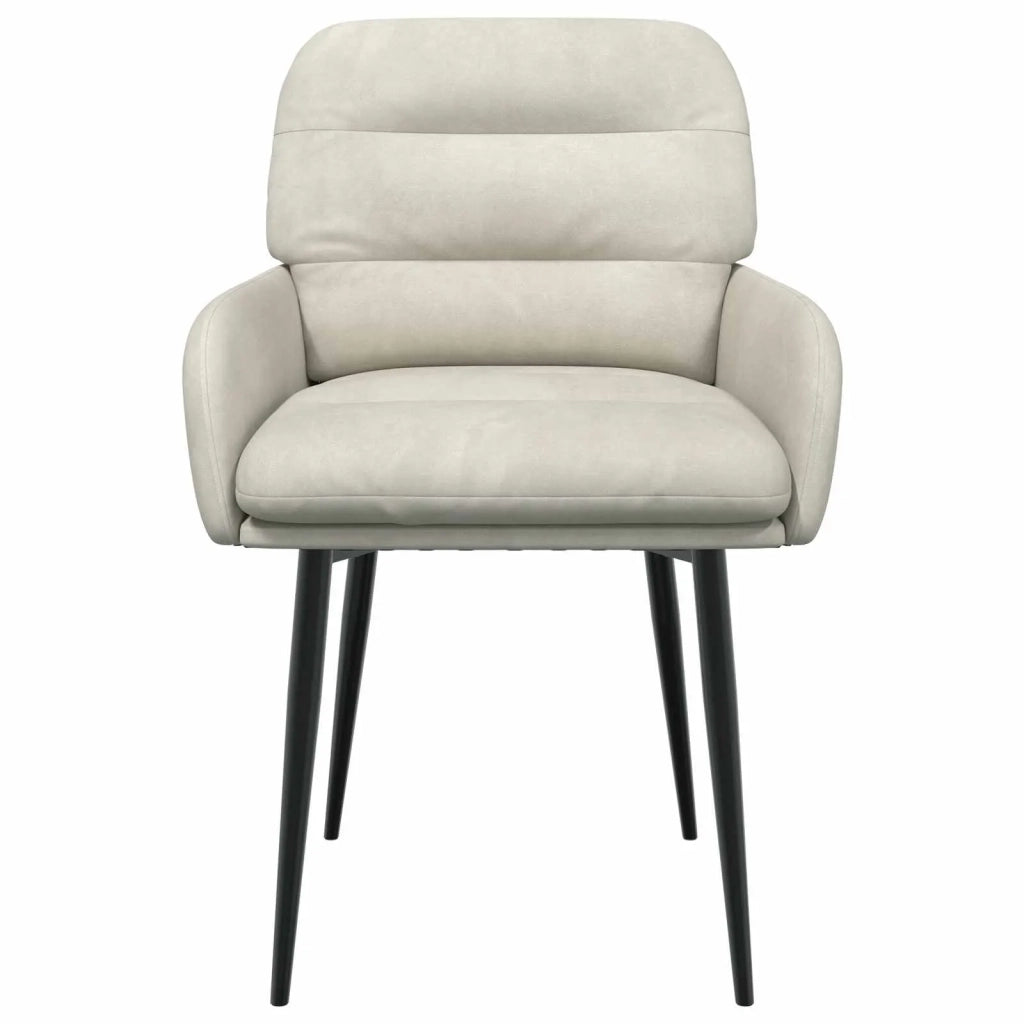 Sedie da pranzo 6 pz Velluto Crema 59 x 59,5 x 90 cm 3428253