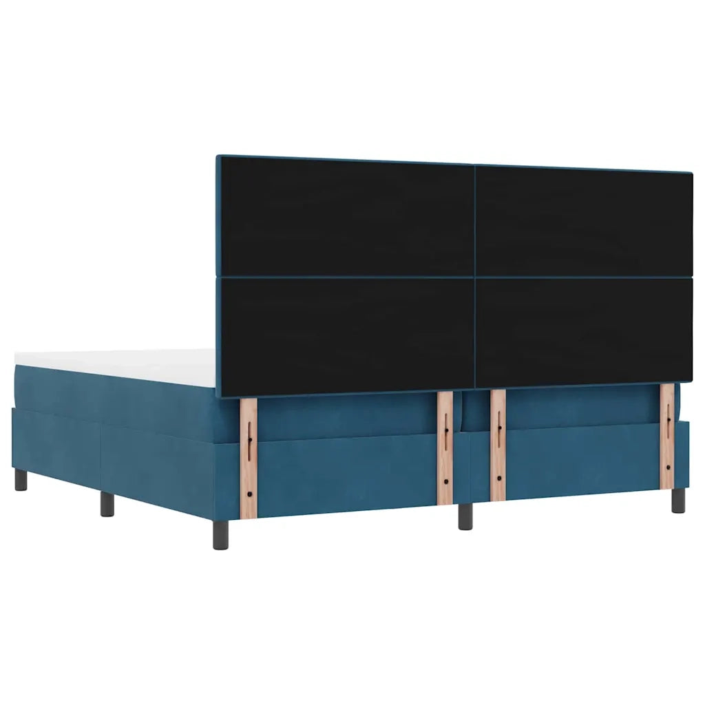 Letto a molle con materasso Blu scuro 200 x 200 cm Velluto 3344538