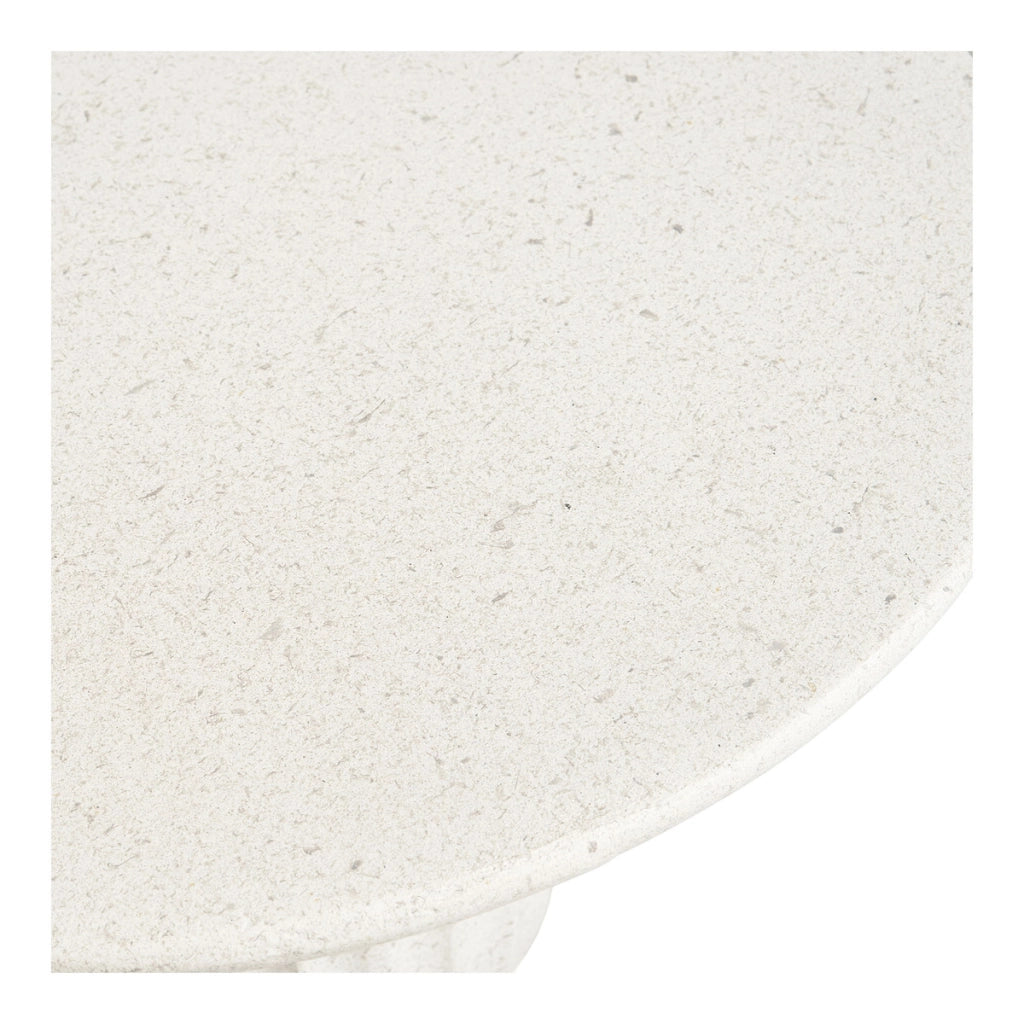 Tavolino da appoggio Newtown in fiberclay bianco forma organica ø40x55 cm