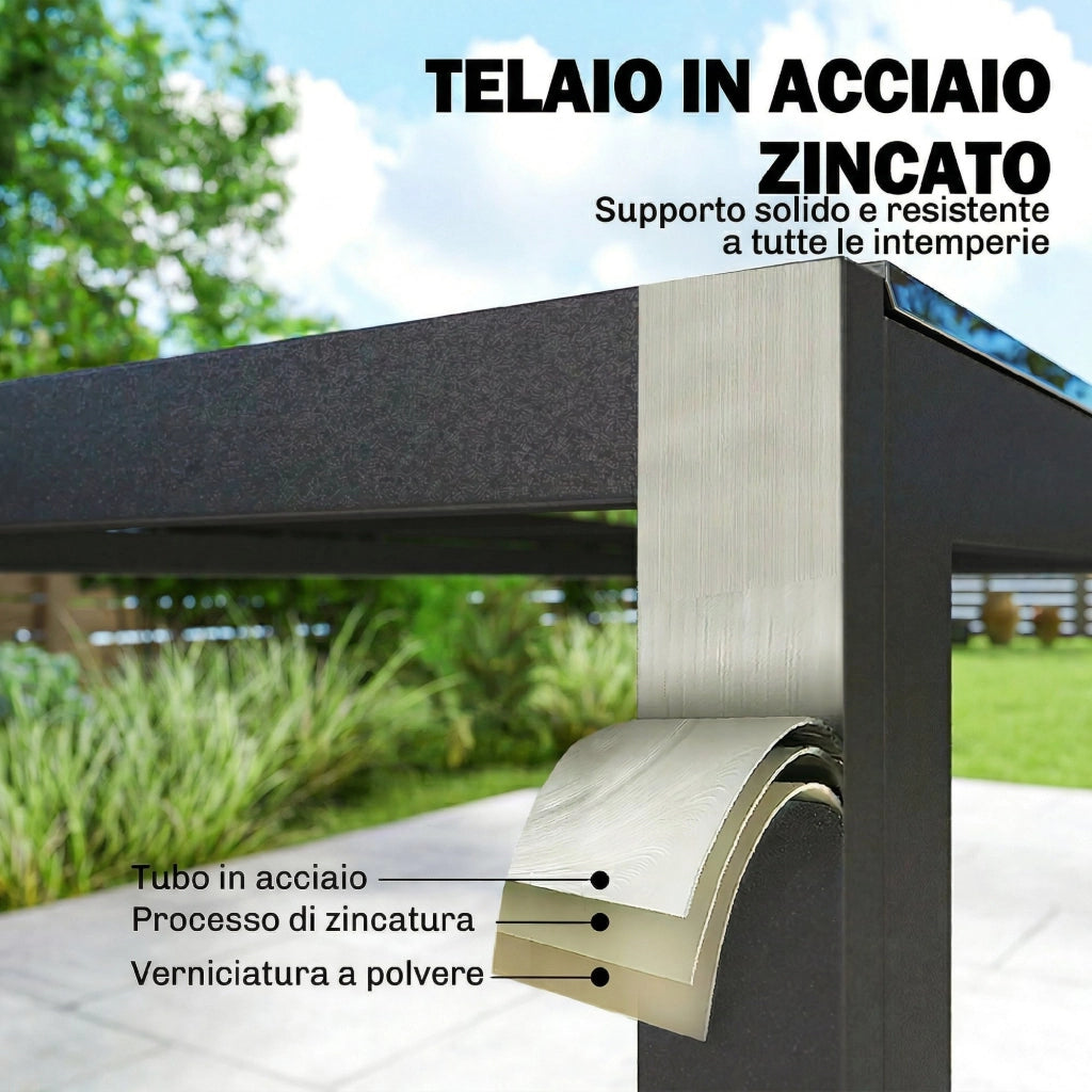 Tavolo da pranzo allungabile con sedie ¨C zephmum ¨C nero, 6 persone