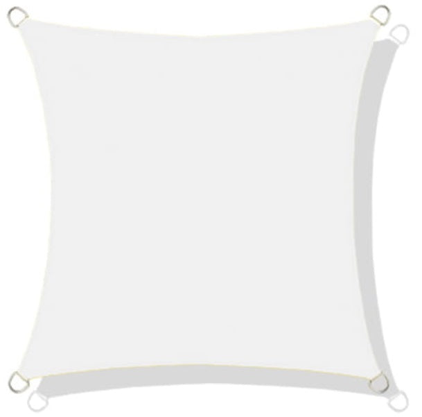 AIO FACTORY Vela ombreggiante 3x3 m Impermeabile Vela parasole da giardino bianca