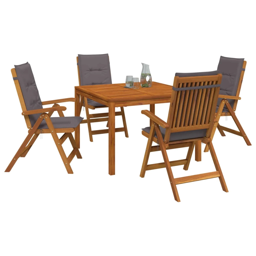 Set da pranzo da giardino 5 pezzi 5 pz Naturale 3434615