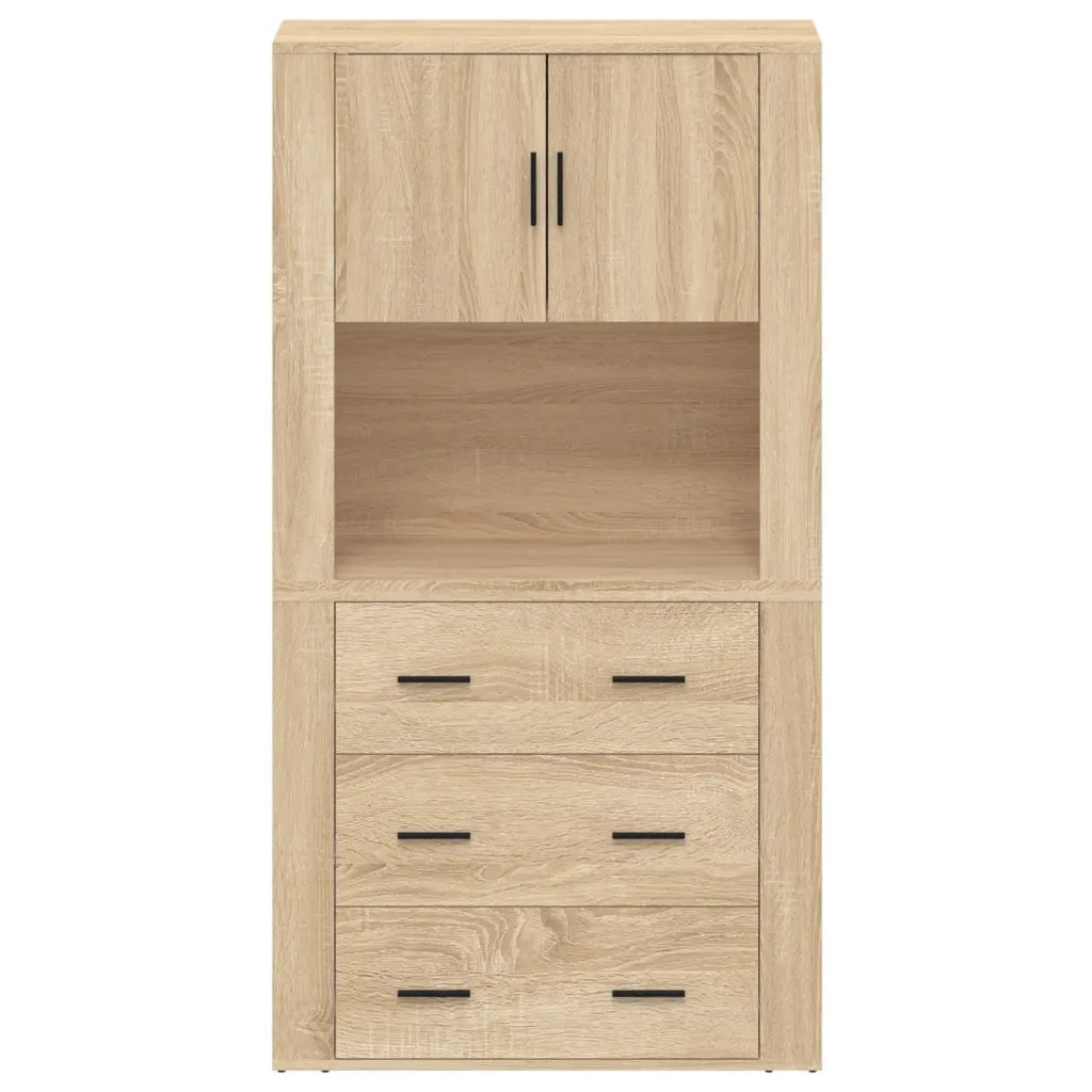 Credenza-Buffet-Armadio da cucina Rovere Sonoma in Legno Multistrato 479074