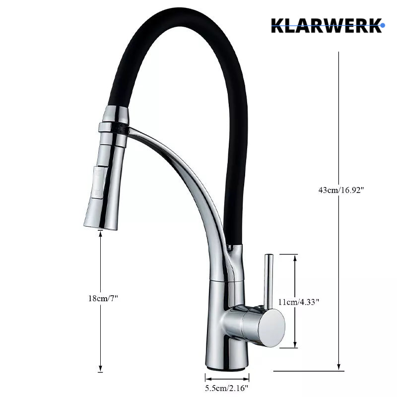 JANA | Rubinetto Gastronomia cromata girevole | da cucina in acciaio inossidabile | miscelatore ruotabile a 360° | bassa pressione 3 attacchi argento