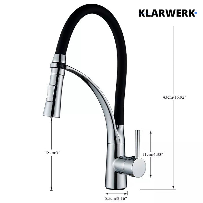 JANA | Rubinetto Gastronomia cromata girevole | da cucina in acciaio inossidabile | miscelatore ruotabile a 360° | bassa pressione 3 attacchi argento