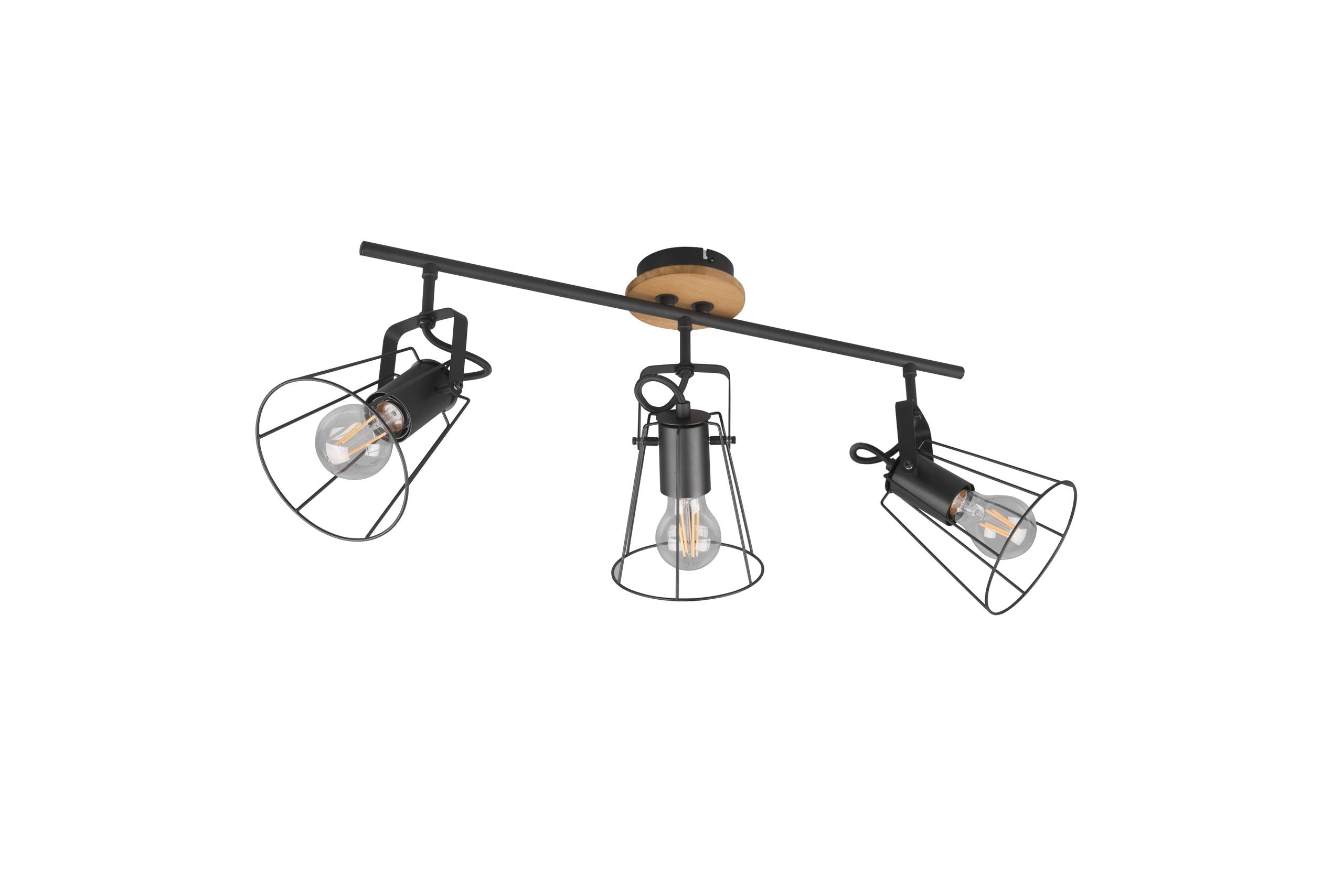 Faretto da Interno  E27 in Metallo Nero Opaco