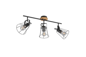 Faretto da Interno  E27 in Metallo Nero Opaco