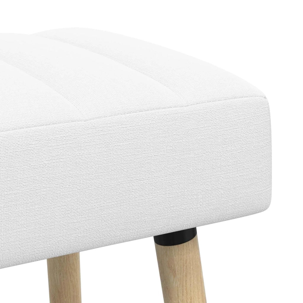 Panchina trapuntata a canale Bianco 60 x 40 x 45 cm Tessuto 42038470