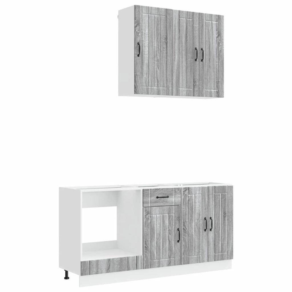 Unità Cucina LUCCA 5 pcs Sonoma grigio Legno ingegnerizzato 3438261