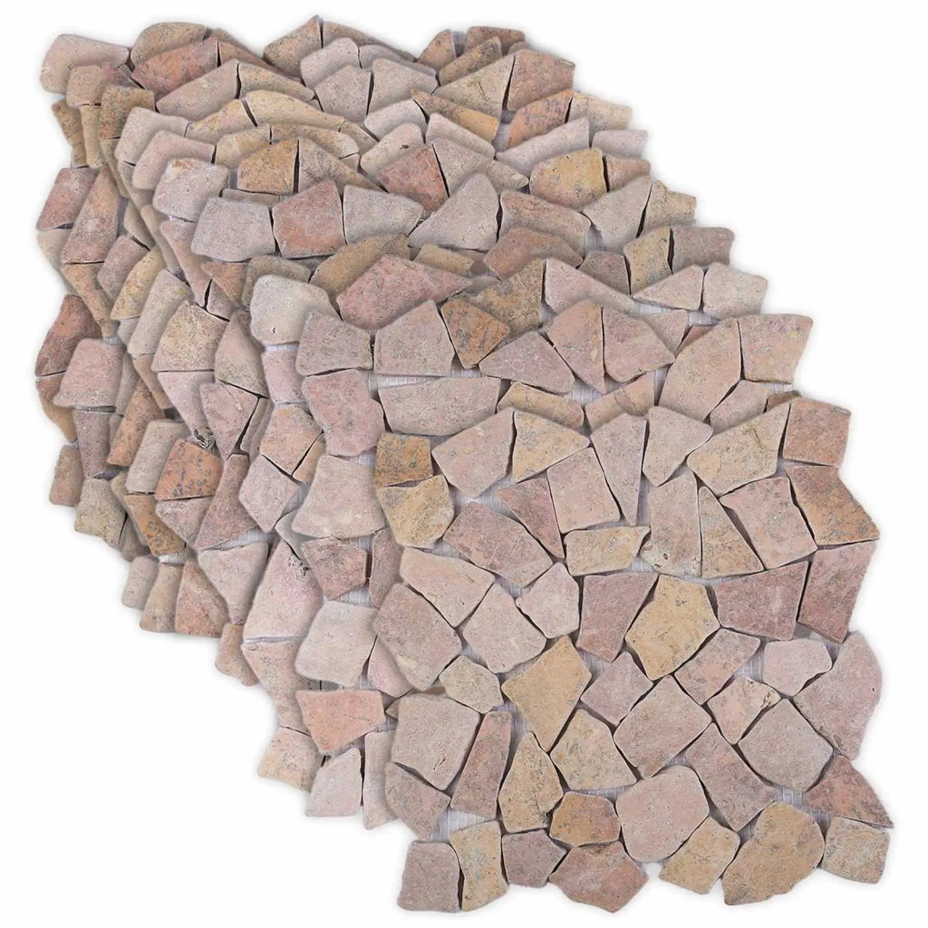 Piastrelle Mosaico Rosso 30 x 30 cm Marmo 42033529