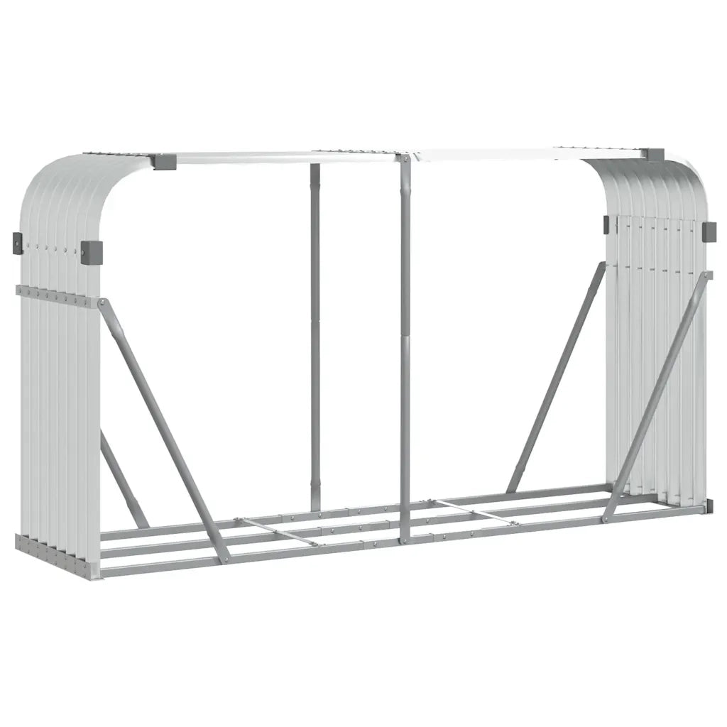 Portaceppi Argento 180x45x100 cm in Acciaio Zincatocod mxl 85146