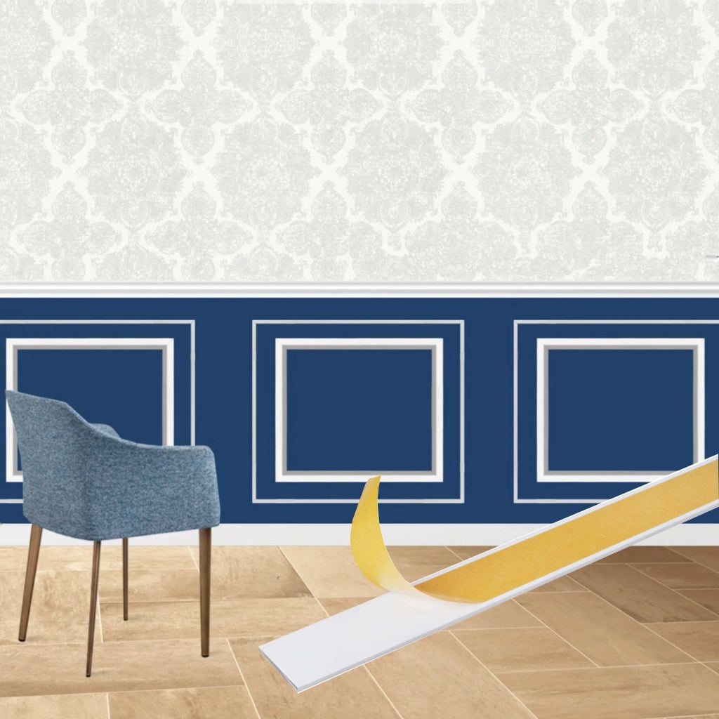 KIT 2mq di Boiserie Già tagliate Autoadesive in Polistrutturato pronte in 5min Mod. ANNIE