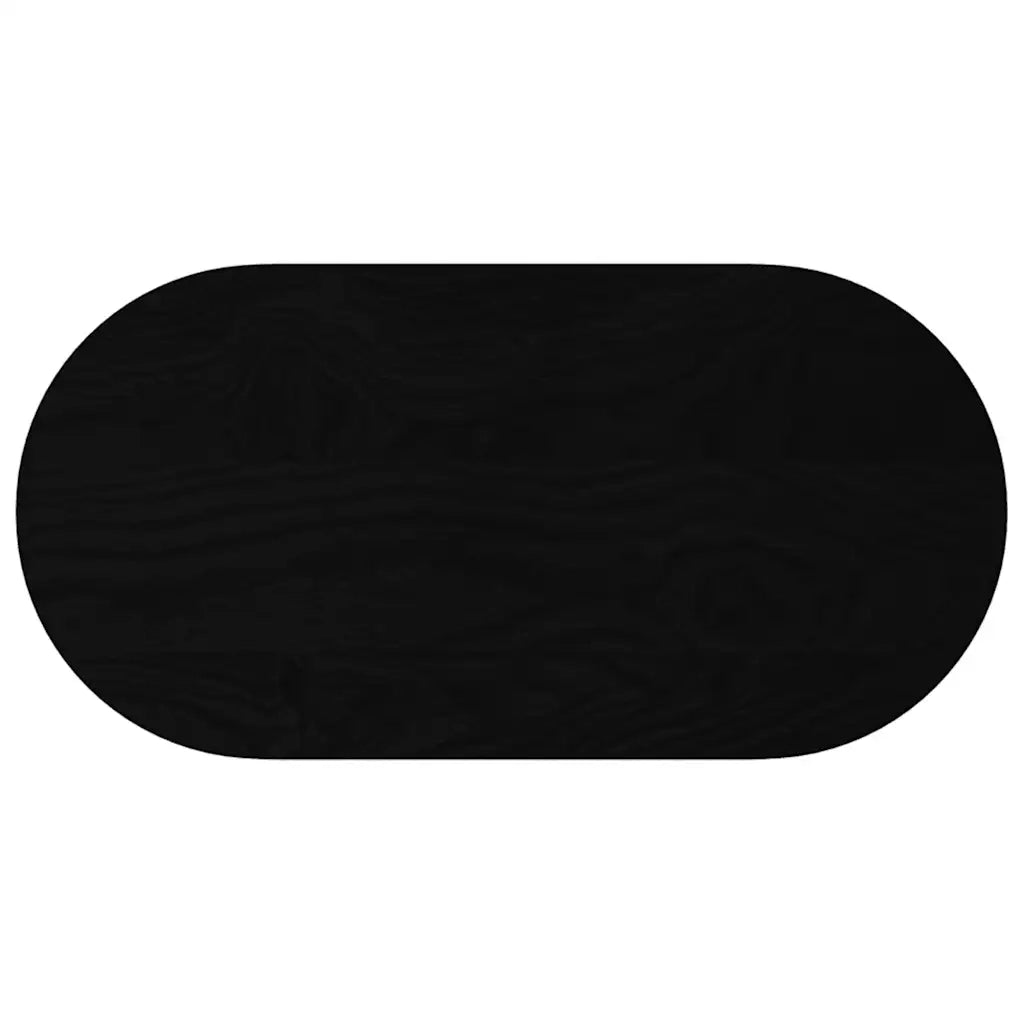 Piano Tavolo Marrone Scuro 80x40x4 cm in Rovere Massello Ovale