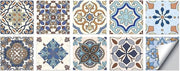 Set di 10 tegelstickers autoadesivi 15 x 15 cm decorazione per pavimento, adesivi per parete acqua-resistenti PVC, decorazione per parete oleoresistente, adatto per soggiorno, cucina, bagno.