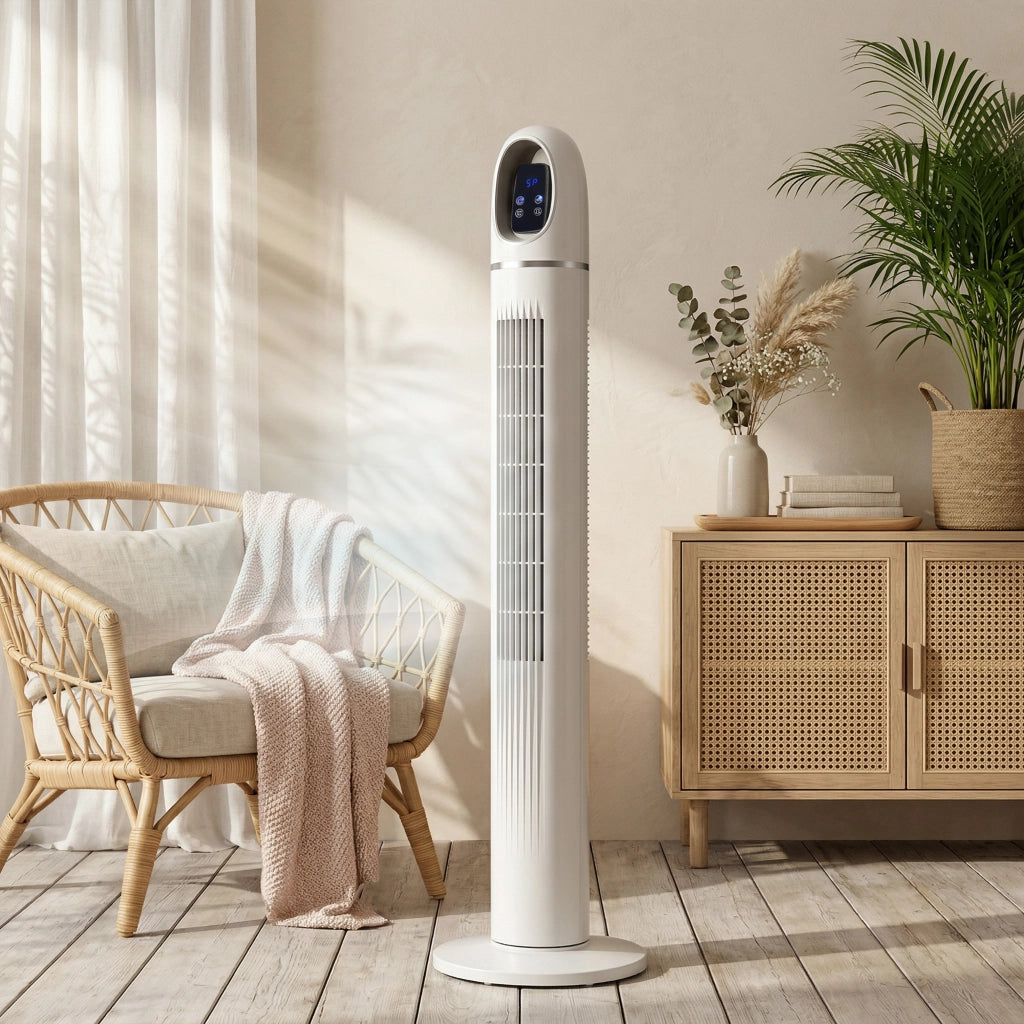 Ventilatore a colonna ¨C zephmum ¨C bianco 111 cm oscillante 70¡ã 3 velocit¨¤