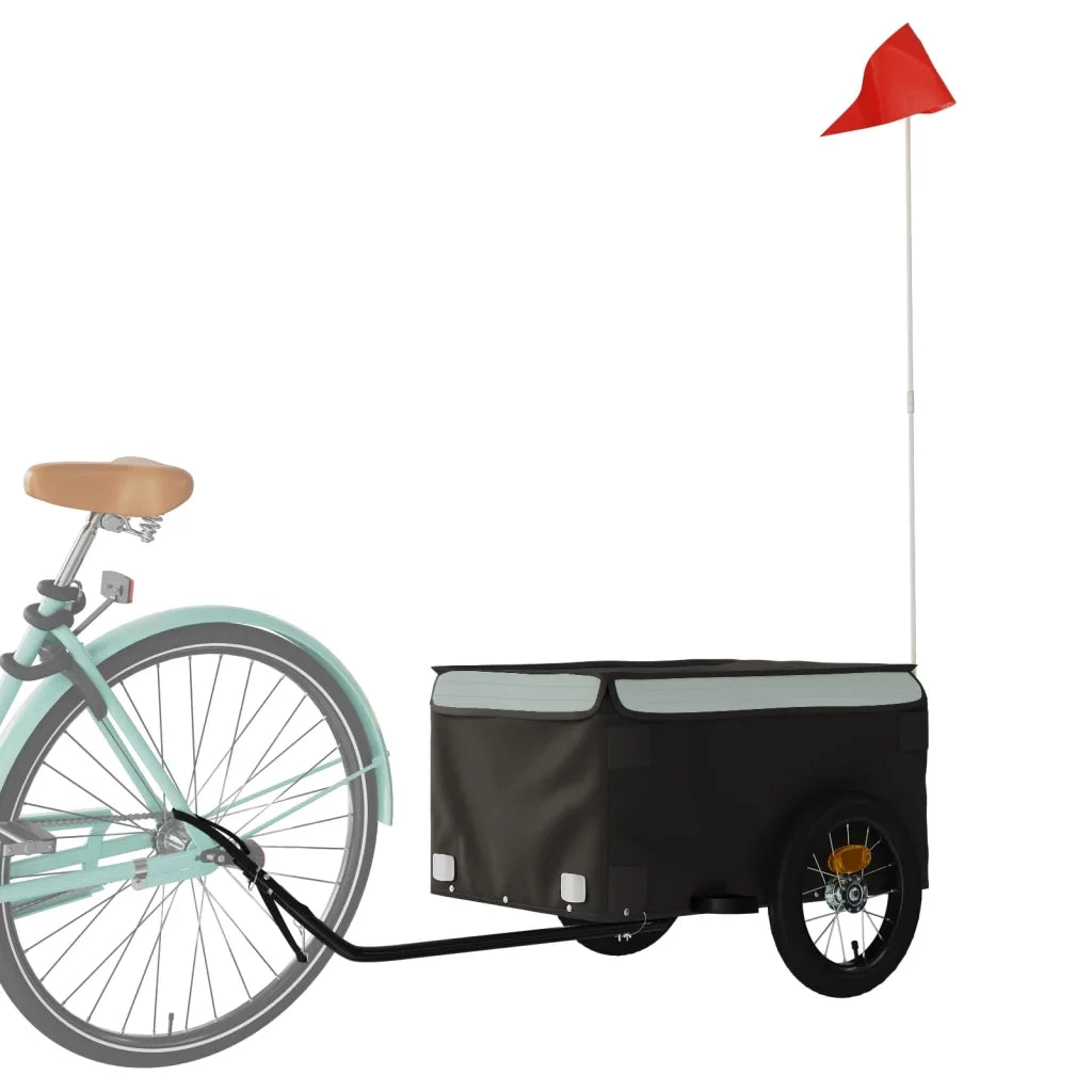 Rimorchio da Bici Nero e Grigio 30 kg in Ferro CFW5204189