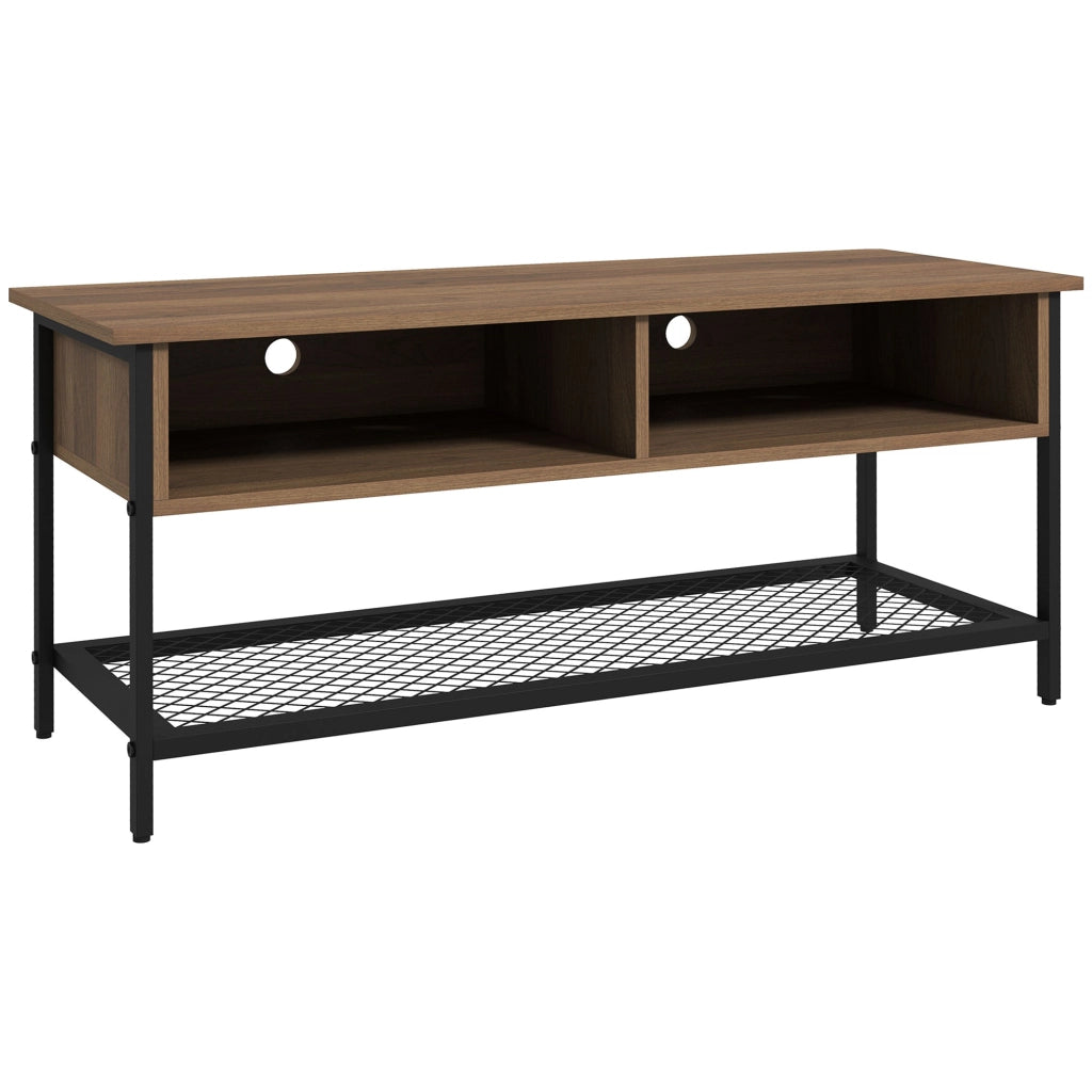 Mobile Porta TV Industriale ¨C Zephmum ¨C Legno e Acciaio Marrone Nero 110x40x48