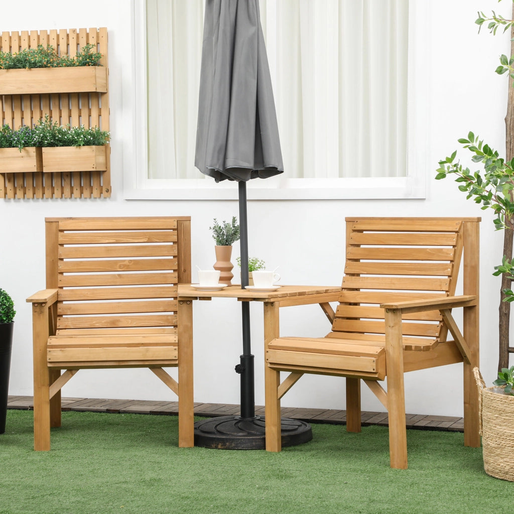 Set Bistrot 3 Pezzi Legno ¨C zephmum ¨C Marrone 90x90xH74