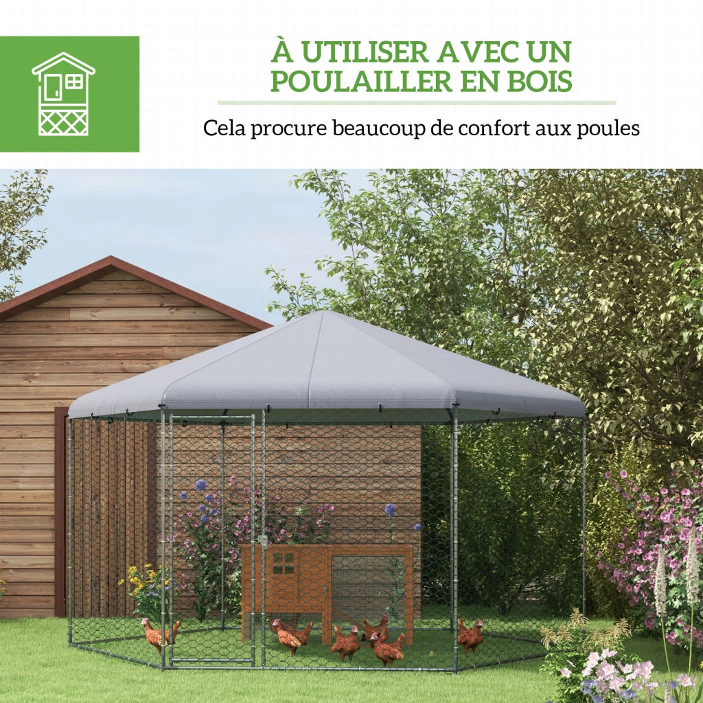 Recinto per polli esterno 10 m2 ¨C zephmum ¨C 400x346x263 cm