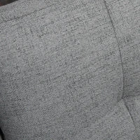 Divano 2 Posti in Tessuto con Cuscini Imbottiti e Gambe in Acciaio 139x68x80cm, Grigio