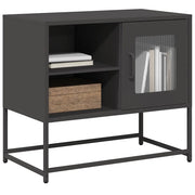Mobile TV Nero 68x39x60,5 cm in Acciaio 853386