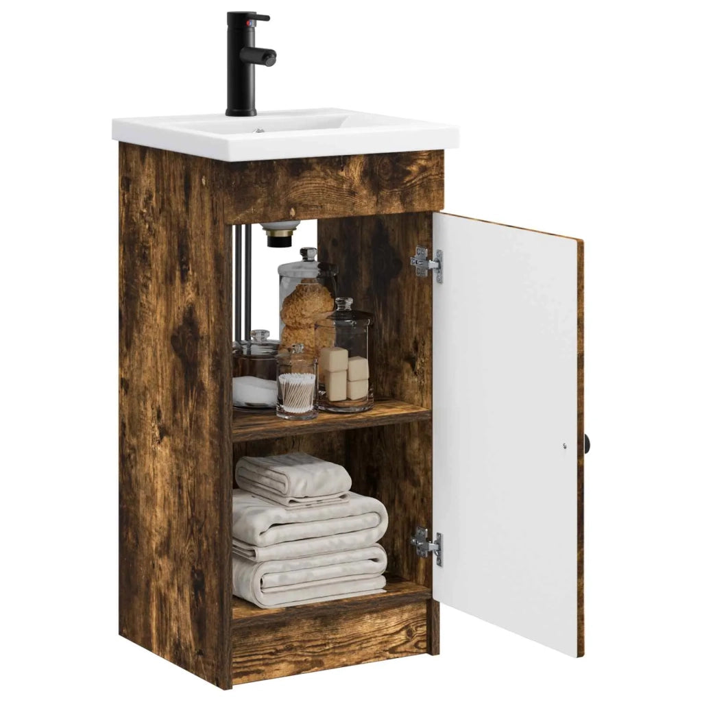 Mobile da bagno con lavabo Rovere Fumo 42 x 40 x 84,5 cm 890059