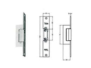 INCONTRO ELETTRICO SIMMETRICO REVERSIBILE CON FERMO 67F0  cm.16 acciaio finitura grigio (Y67F0504)    YALE
