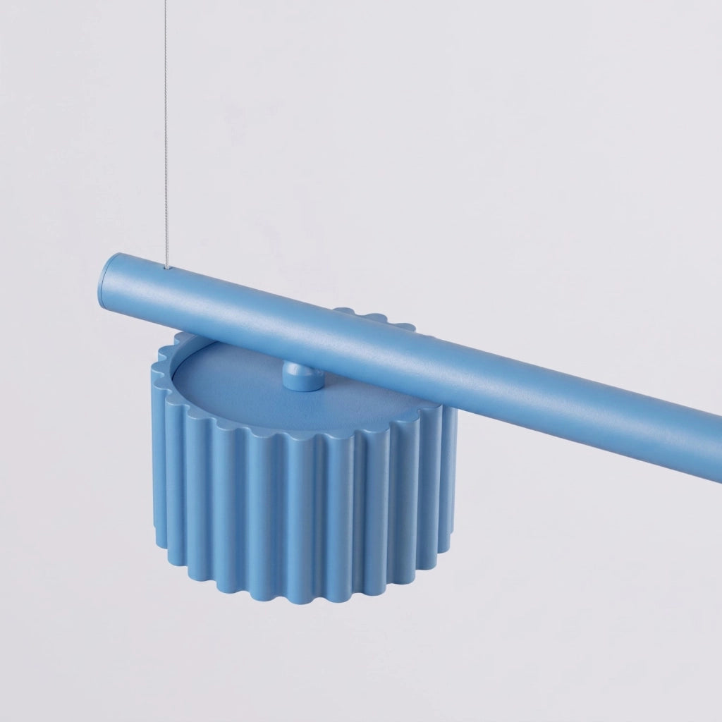 Lampadario AURA 4 azzurro Gx53