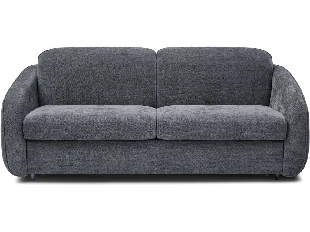 Divano trasformabile express "Laurie" in tessuto testurizzato - letto 140 cm - 3 posti - Grigio