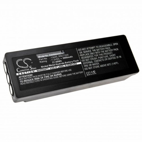 BATTERIA COMPATIBILE SCANRECO RBS961BL NiMH 7,2V 3000 mAh (3 contatti)