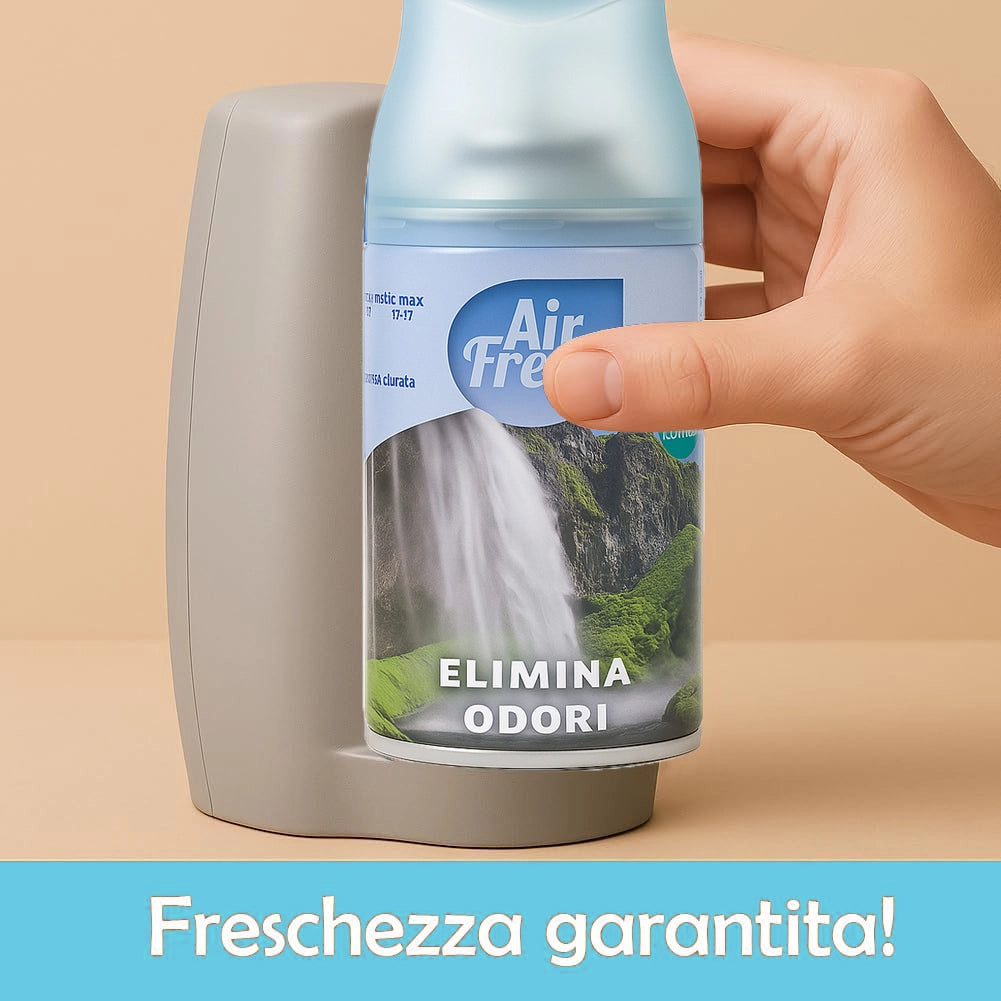 AIR FRESH Deomatic Set 6x250ml Ricarica Spray Profumatore Ambiente Elimina Odori