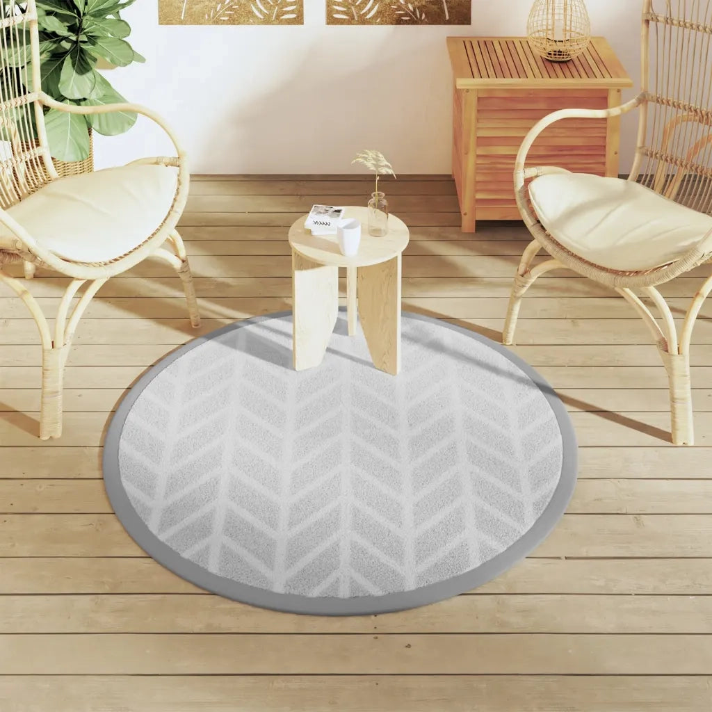Tappeto da Esterno ARAKIL Grigio Ã˜120 cm in PP