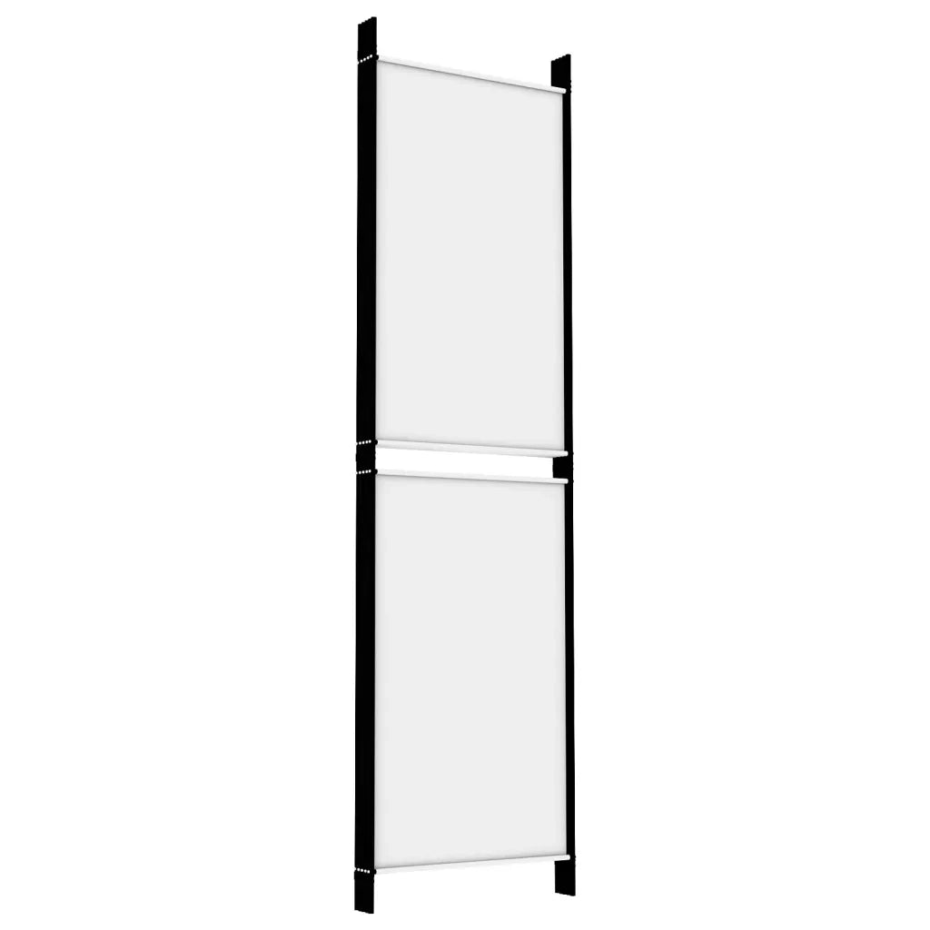 Divisorio a 5 Pannelli Bianco 250x180 cm Tessuto 350218