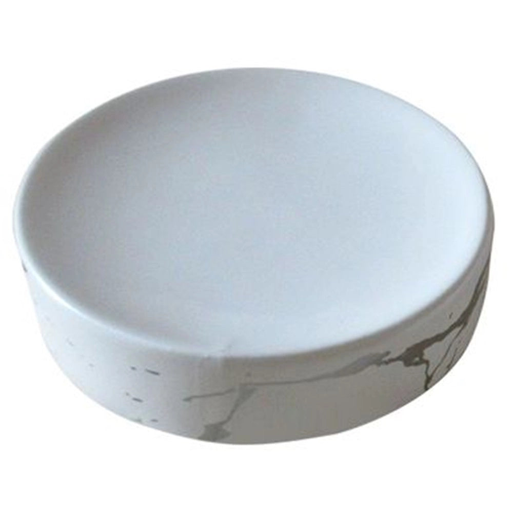 Trade Shop - Piattino Porta Sapone Saponetta Per Bagno Accessori Arredo Effetto Marmo 59890 -