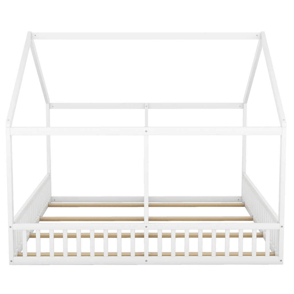 Letto singolo bianco con funzione 2 in 1 in pino 90x200 cm